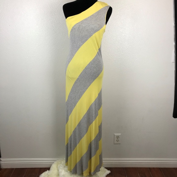 yellow gray dress